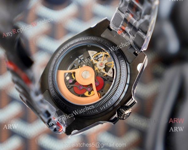 New Replica Rolex Submariner Andrea Pirlo Skeleton Black Watch 4