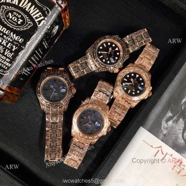 Rolex Submariner Engraving Rose Gold Watches Buy Replica 4