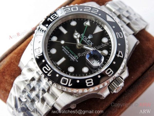 AAA Replica Rolex GMT Master II Black Ceramic Jubilee Watch VR-Factory 3186 Movement 4