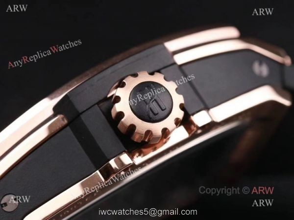 Best Replica Hulot Masterpiece Rose Gold Tourbillon Skeleton Watch Hand-Winding Movement 4