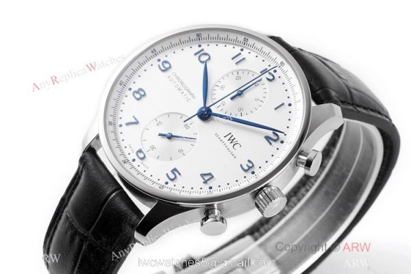 New! Swiss IWC Chronograph Portugieser White Dial Watch IWC Schaffhausen 4