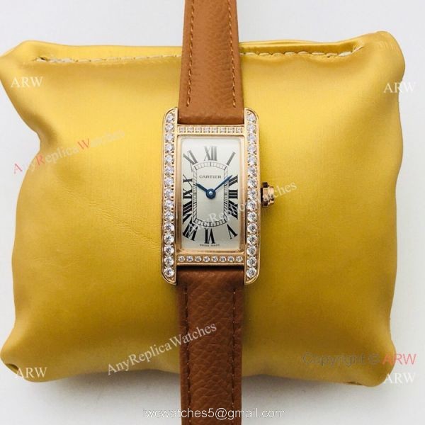 2020 New Copy Cartier Tank Americaine Women Watches Swiss Quartz Movement 4