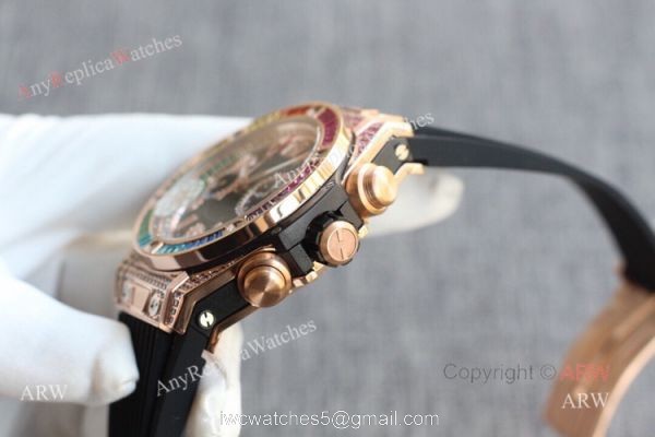 Best Hublot Watches For Men Swiss Replica Hublot Big Bang Unico Rainbow King Gold 4