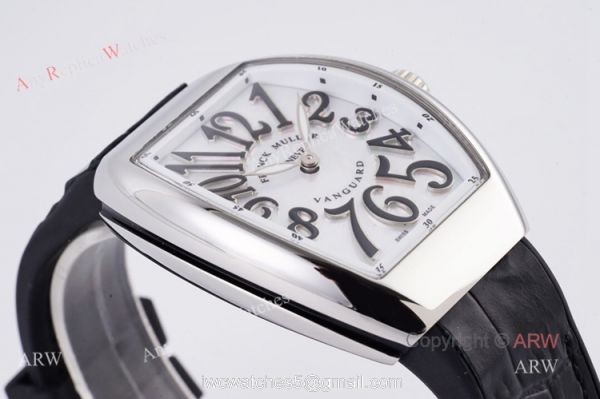 New V32 Franck Muller Vanguard Women Watch Replia with Black Leather Band 4