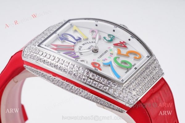 High Quality Replica Franck Muller Vanguard Color Dreams Women Watch With Diamonds 4