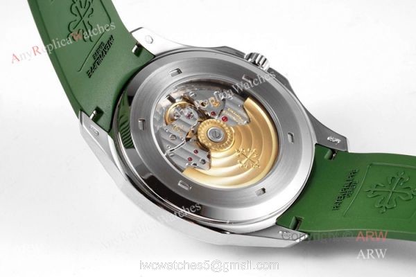 (ZF) Best Replica Patek Philippe 5168G Aquanaut Green Rubber Strap Watch Swiss Cal 324 4