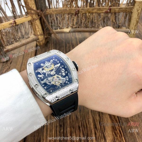 AAA Copy Richard Mille Bubba Watson RM38-01 Men Watch SS Diamond 4