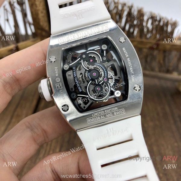 Best Replica Richard Mille RM038 Automatic Watches Stainless Steel and Red 4