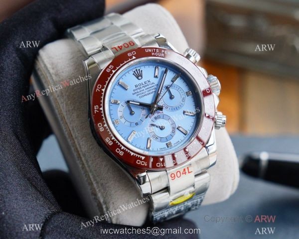 Noob Factory v10 Version Best Replica Rolex Daytona Ice Blue Diamond Watch 40mm 4