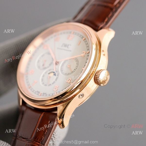 Swiss Replica IWC Portugieser Perpetual Calendar Rose Gold Watch 2020 New 4