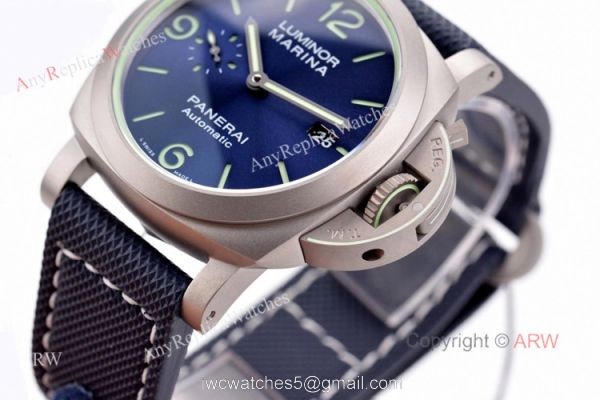 New Panerai PAM 1117 Luminor Marina 44mm Blue Dial Watches VS Factory Best Replica 4