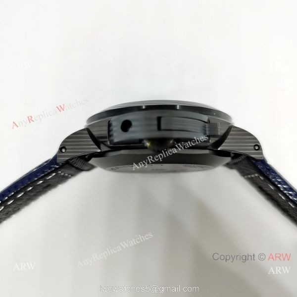 New! Copy Panerai Luminor Marina Fibratech PAM 1663 Watch Carbotech Blue Dial 4