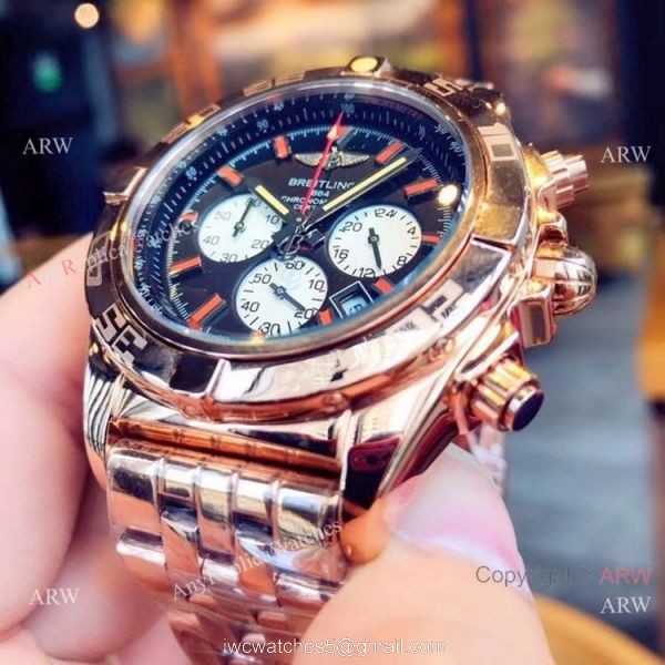 Breitling Chronomat B01 Watches Two Tone Rose Gold 4