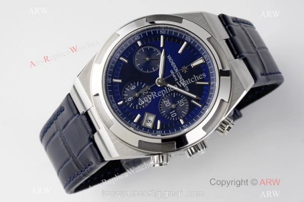 Swiss Copy Vacheron Constantin Overseas Chronograph 5500V Watch Blue Face 4