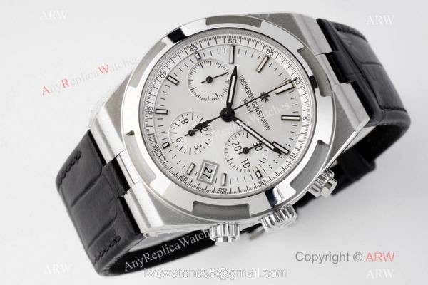 Swiss Replica Vacheron Constantin Overseas Chronograph 5500V White Dial Watch 4