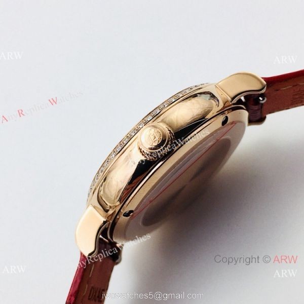 Swiss Copy IWC Portofino Rose Gold Diamond Bezel Lady Watch 4