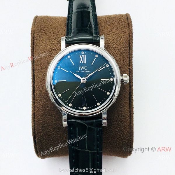 New! AAA Replica IWC Portofino Lady 34mm Watch Swiss 9015 Blue Dial 4