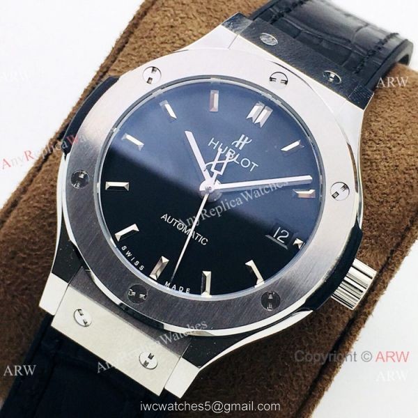 AAA Swiss Replica Hublot Classic Fusion Women Watches Swiss 2892 Black Dial 4