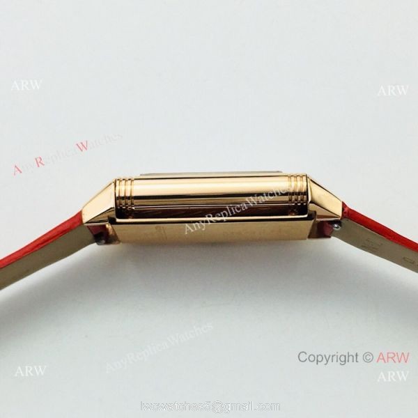 Swiss Copy Jaeger-LeCoultre Reverso One Ladies Watch Rose Gold Sapphire Glass 4