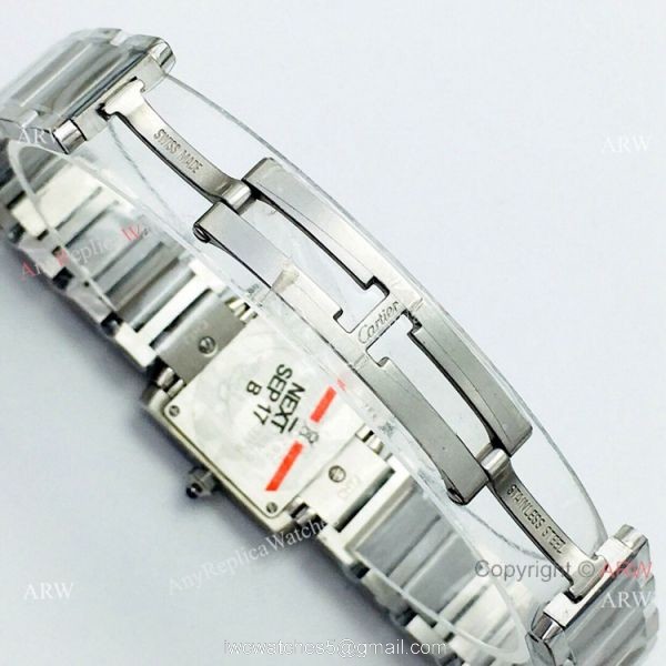 Super Clone Cartier Tank 2301 CC708177 Watch Cream Dial Lady Size 4