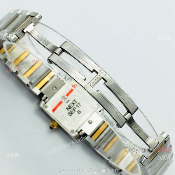 Super Replica Cartier Tank Francaise CC708177 Watch 2-Tone Cream Face 4