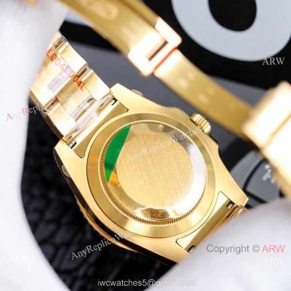 JH Factory Swiss Replica Rolex GMT-Master II Watch Diamond Dial Yellow Gold 4