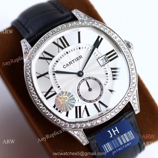 JH Factory AAA Replica Cartier Drive De Watches Blue Dial 40mm 4