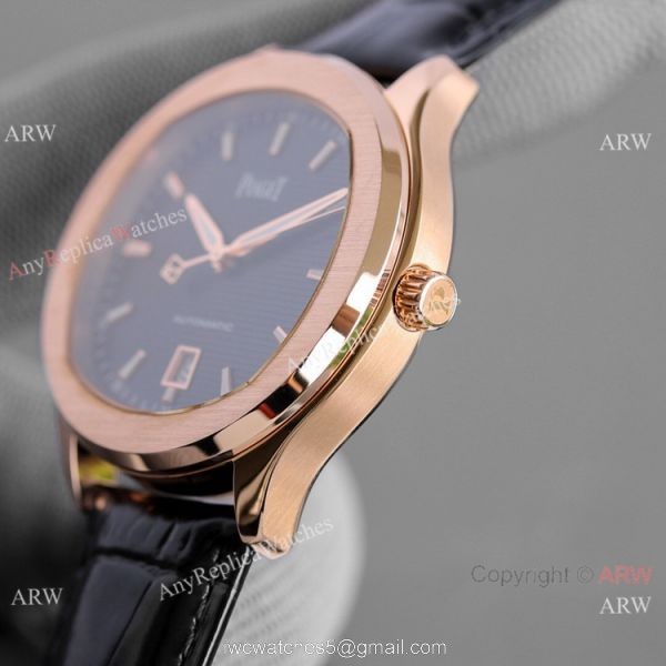 Swiss Replica Piaget Polo S Limited Edition Watches Blue Leather Strap 4