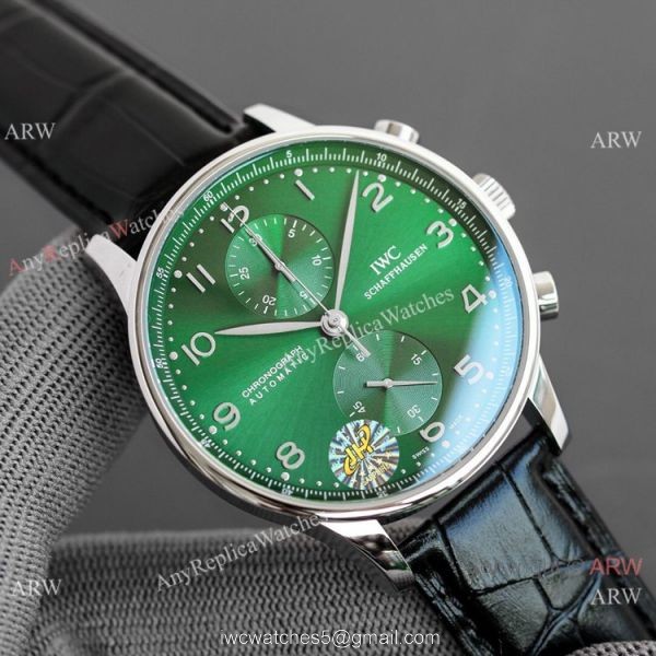 AAA Replica IWC Portuguese Chronograph Blue Dial Watches Swiss 7750 4
