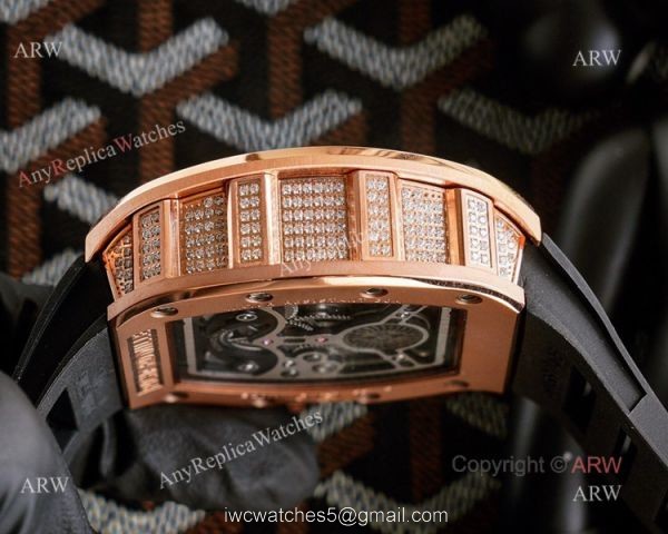 Unique Model Richard Mille RM 57-05 Eagle Dial With Rose Gold Diamonds Watch Replica 4