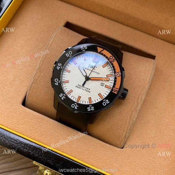 Wholesale Replica IWC Aquatimer Watch Black Steel 4
