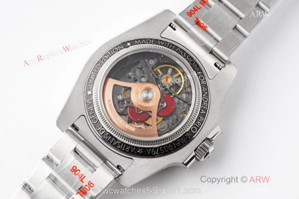 VR-Factory MAX 1-1 Best Edition Rolex Andrea Pirlo Skeleton Submariner Watch 904L Steel 3130 Movement 4