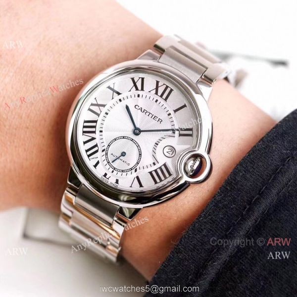 Swiss Replica Cartier Ballon Bleu 42mm XL Watch Stainless Steel 4