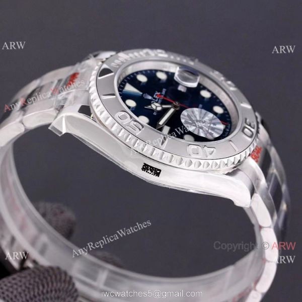 AAA Swiss Copy Rolex Yachtmaster Blue Dial Watch 904L ETA2836 4