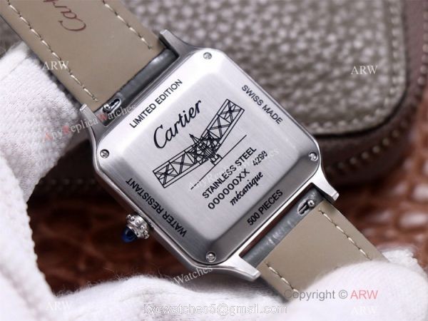 AAA Replica Cartier Santos-Dumont Swiss 9015 Two Tone Watch Couple Wrist 4