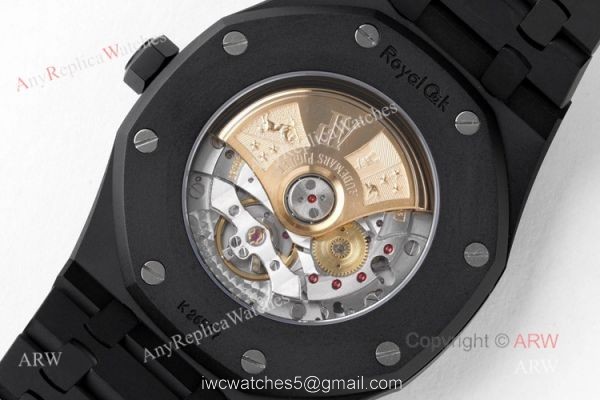 New Audemars Piguet Watches Royal Oak 15400 Grey Dial Black Venom DLC Swiss Replica Watches 4