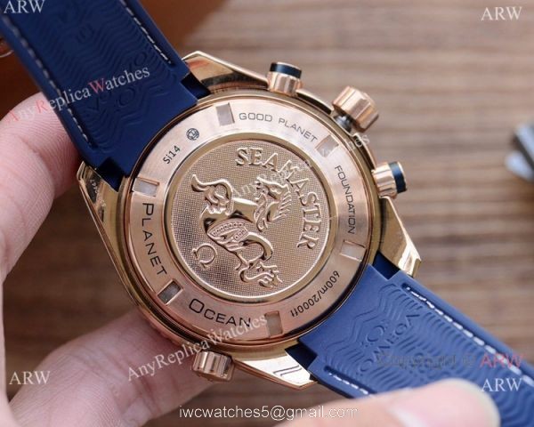 Best Replica Omega Planet Ocean 600m Watches Black Chronograph 4