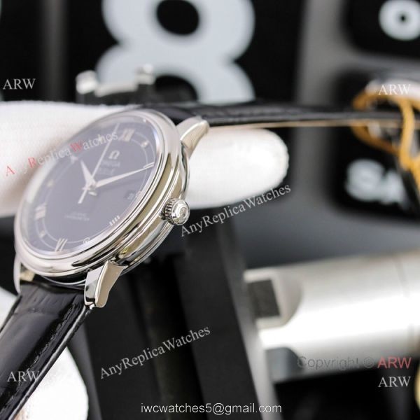 Copy Omega De Ville Prestige Watches SS Gray Dial Automatic 4