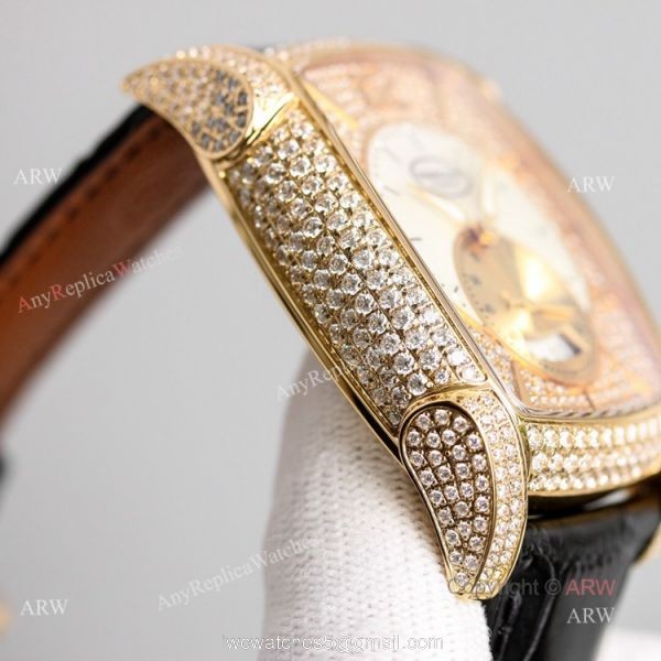 Yellow Gold Parmigiani Fleurier KALPA Diamond Watches Replica For Men 4