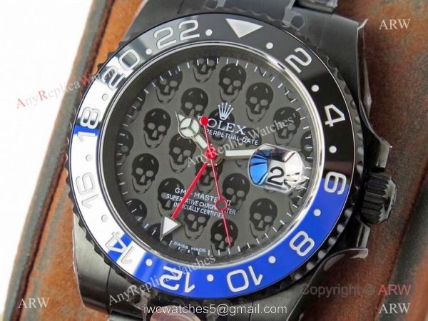 2021 NEW! Swiss Best 1-1 Rolex GMT Master II REVENGE Matte Black 904L Watch Swiss 3285 Movement 4
