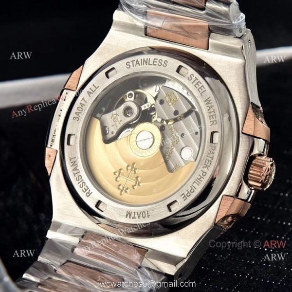 Luxury Copy Patek Philippe Nautilus Yellow Gold Full Diamond Watches 4