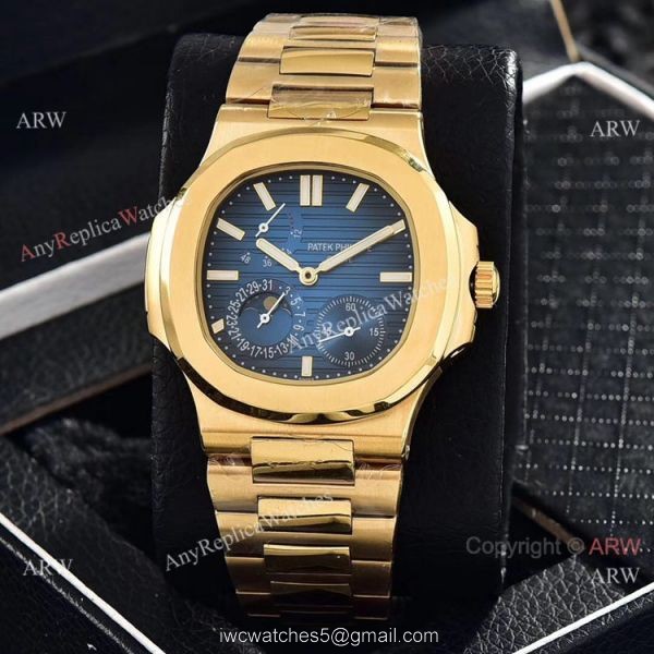 Patek Philippe Power Reserve Moonphase Copy Watches All Gold 40mm 4