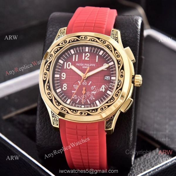 Patek Philippe Aquanaut Engraving Watches Brown Gradient Dial 42mm 4