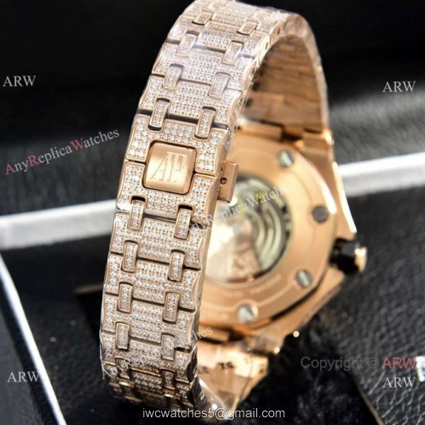 Clone Audemars Piguet Iced Out Full Diamond Watches Stainless Steel 4