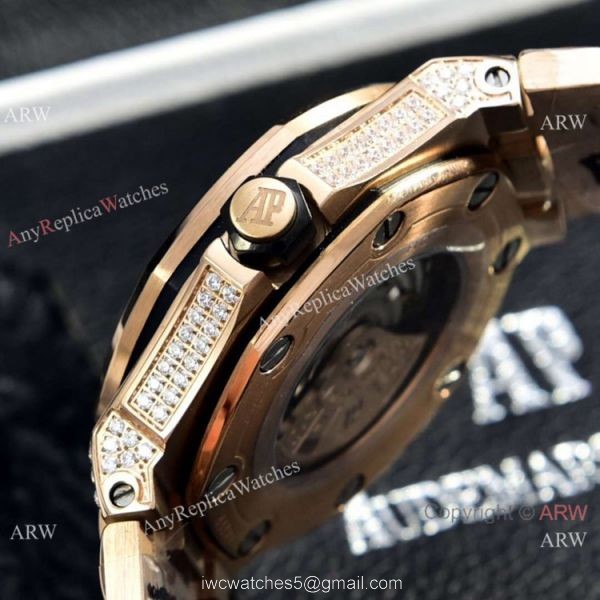 Clone Audemars Piguet Diver Automatic Watches Diamond Case and Face 4