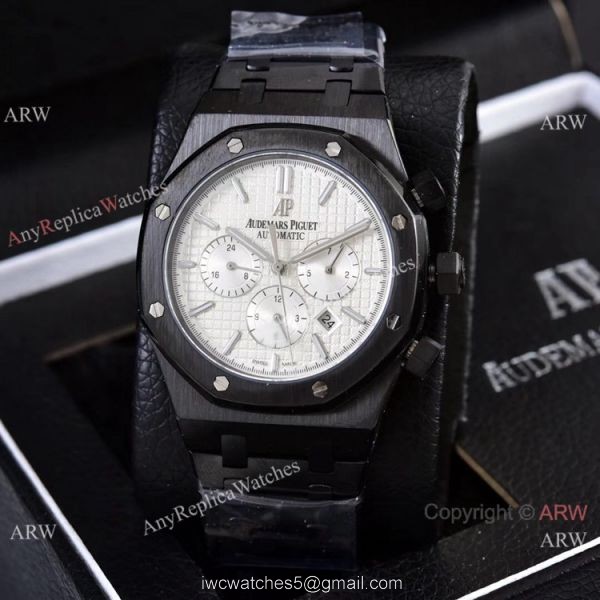 Knockoff Audemars Piguet Royal Oak 41mm Watches Gray Dial Blue Subdials 4