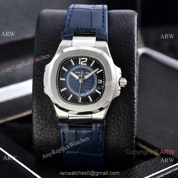 Copy Patek Philippe Lady Nautilus Watches Gray Gradient Dial 32mm 4