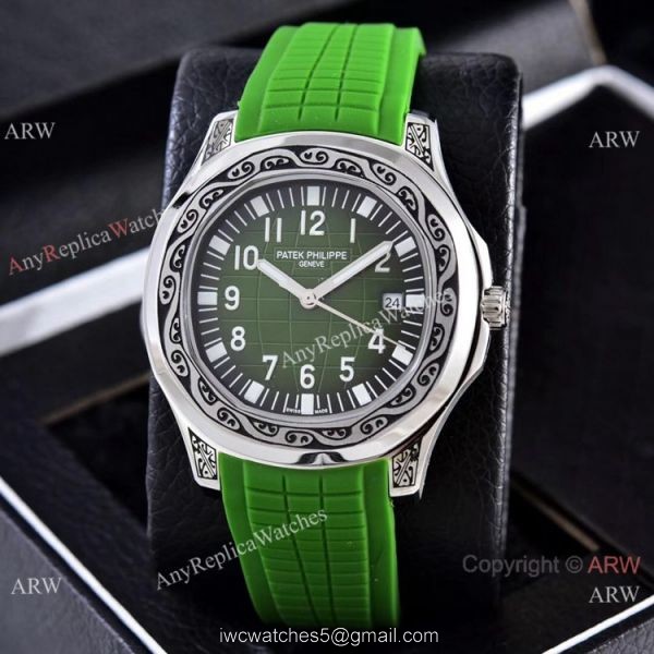 Clone Patek Philippe Aquanaut Silver Engraving Watches Vintage Style 4