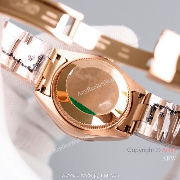 Swiss AAA Replica Rolex Datejust 31mm Watch Rose Gold Oyster Band 4