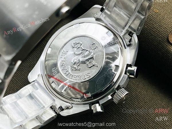 TW Factory Omega Speedmaster 7750 Watch Replica Stainless Steel Panda Face 4